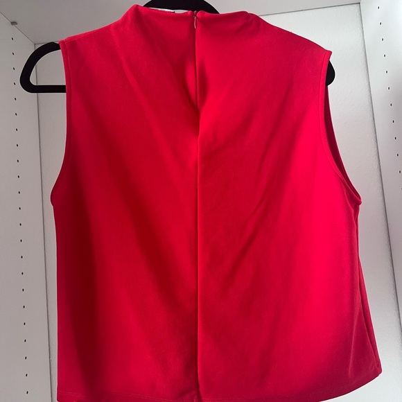 Zara Vibrant Red Sleeveless Blouse - Picture 2 of 3